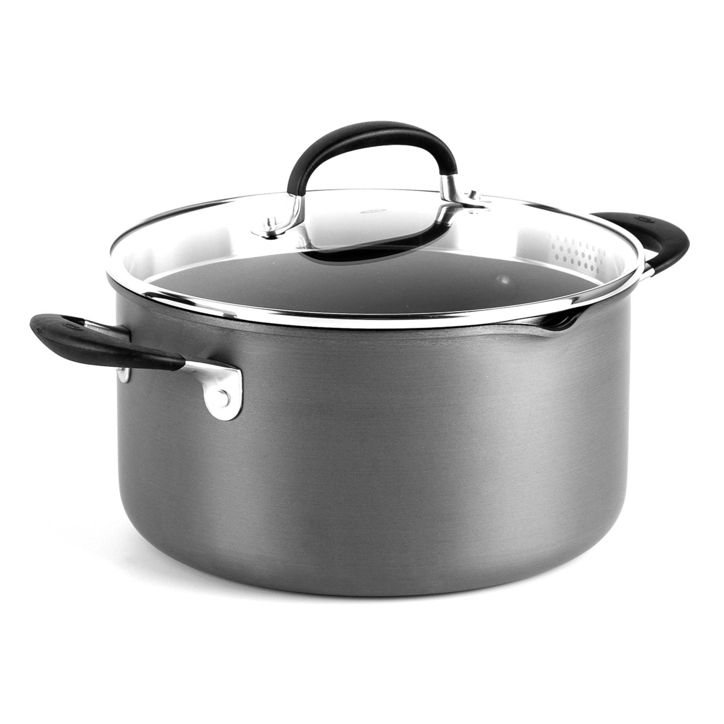 GOOD GRIPS 6QT NONSTICK STOCKPOT W/ STRAINING LID