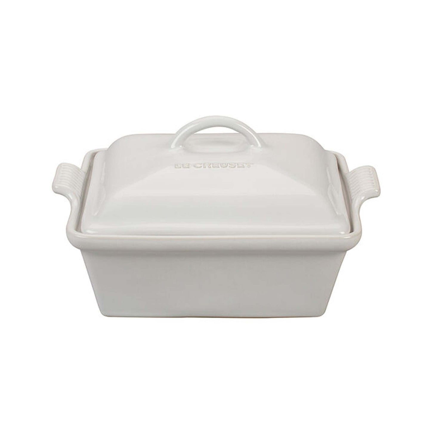2.5QT HERITAGE STONEWARE COVERED SQUARE CASSEROLE