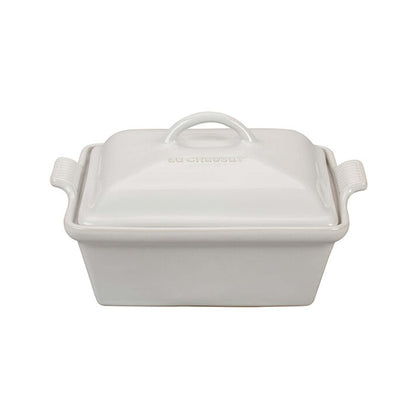 2.5QT HERITAGE STONEWARE COVERED SQUARE CASSEROLE