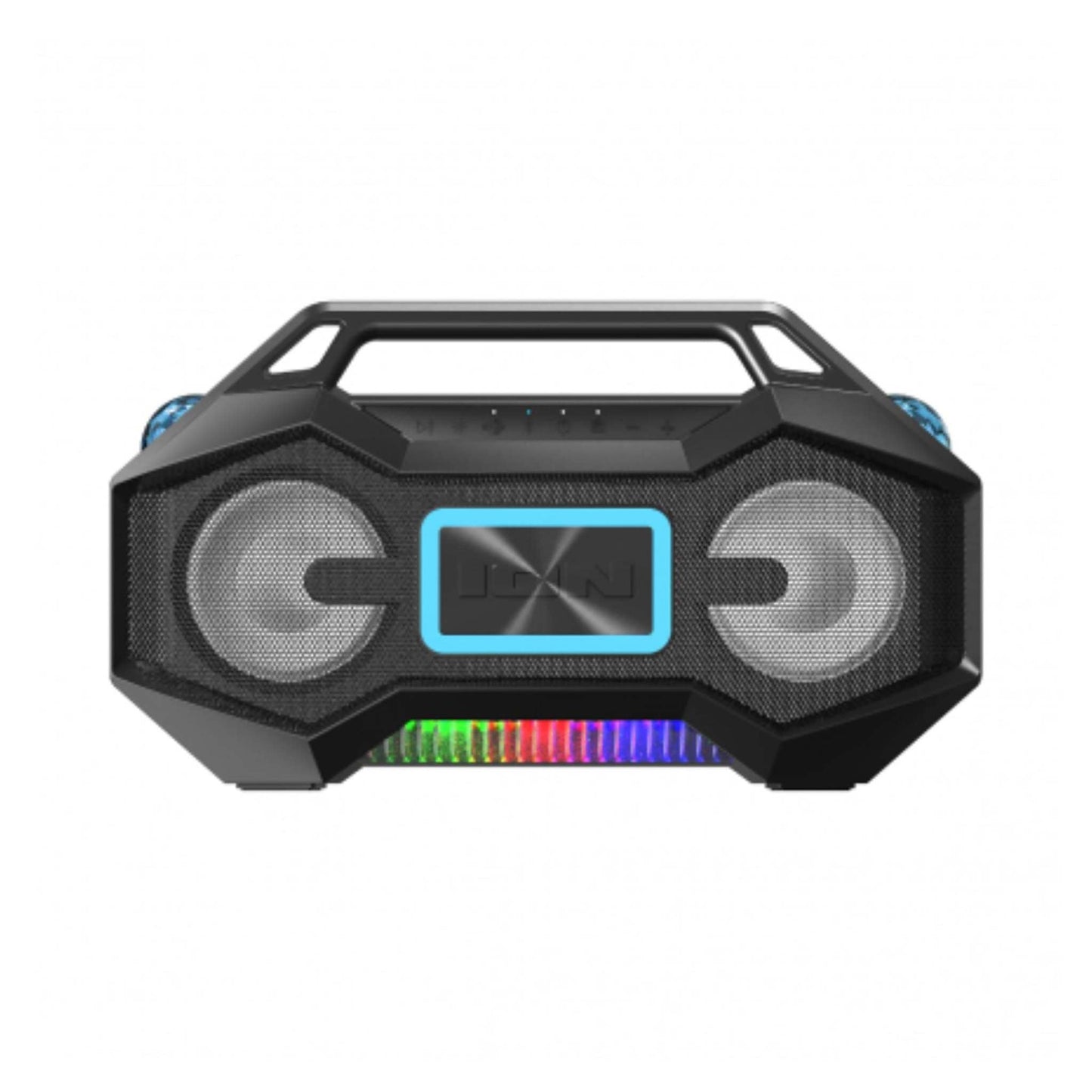PARTY ROCKER GO HIGH POWER PORTABLE BOOMBOX W/ PARTY STARTER LIGHTS