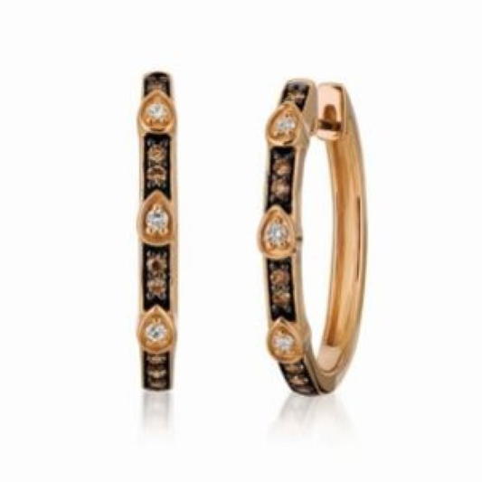 STRAWBERRY GOLD HOOP EARRINGS