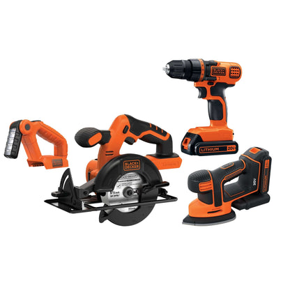 20V MAX LITHIUM-ION 4-TOOL COMBO - DRILL SANDER SAW & LIGHT