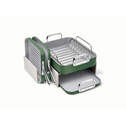5PC SQUARE COOKWARE SET SAGE