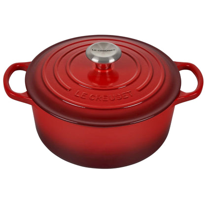4.5QT SIGNATURE CAST IRON ROUND DUTCH OVEN CERISE