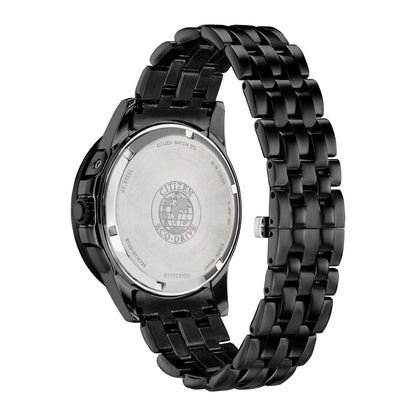 MENS CALENDRIER MOONPHASE ECO-DRIVE ION-PLATED WATCH