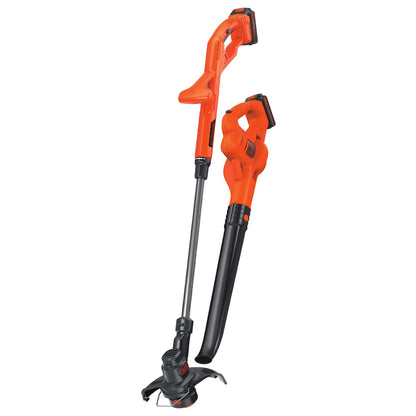 20V MAX LITHIUM TRIMMER/EDGER + SWEEPER W/ 2 BATTERY COMBO KIT