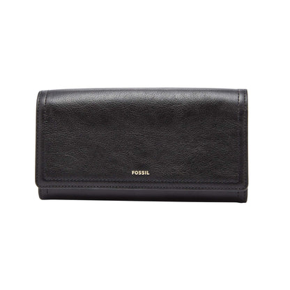 LADIES LOGAN RFID FLAP CLUTCH BLACK