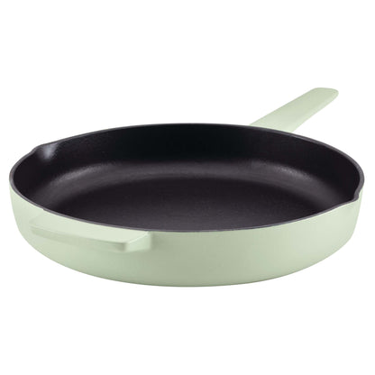 ENAMELED CAST IRON 12" SKILLET PISTACHIO