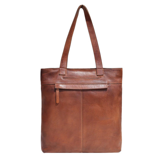 LARKSPUR LEATHER TOTE COGNAC