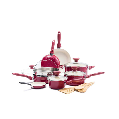 RIO 16PC CERAMIC NONSTICK COOKWARE SET