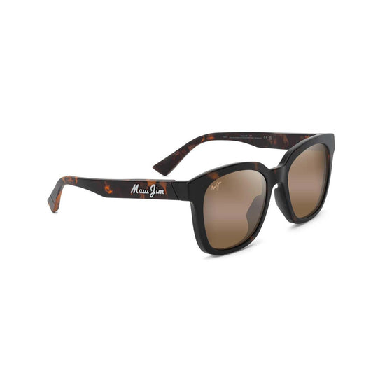 HONUA ASIAN FIT POLARIZED SUNGLASSES MATTE DARK HAVANA FRAME HCL BRONZE LENS