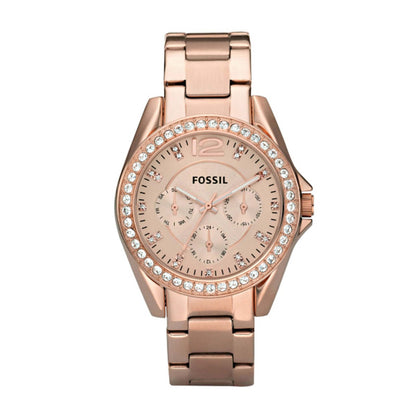 LADIES RILEY MULTIFUNCTION ROSE-TONE WATCH