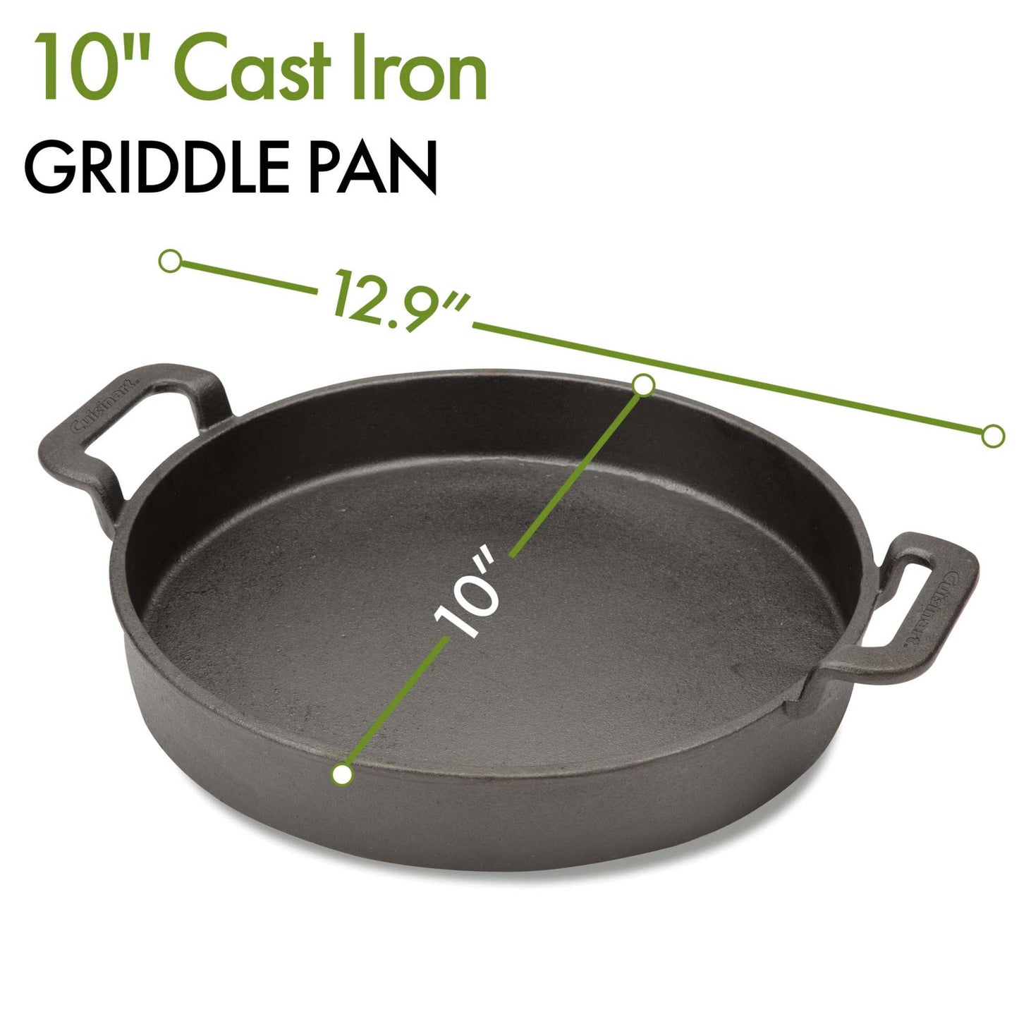 10" CAST IRON GRIDDLE PAN