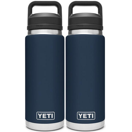 YETI RAMBLER 26 OZ. BOTTLE W/CHUG CAP - NAVY (2-PACK)