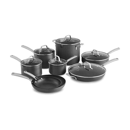 CLASSIC 14PC HARD-ANODIZED NONSTICK COOKWARE SET