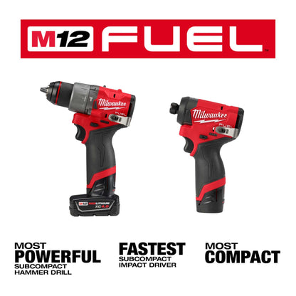 M12 FUEL 2 TOOL COMBO KIT - HAMMER DRILL & HEX IMPACT DRIVER