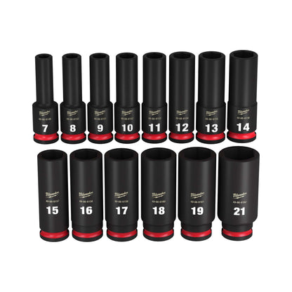14PC SHOCKWAVE IMPACT DUTY 3/8" DRIVE METRIC DEEP 6 POINT SOCKET SET