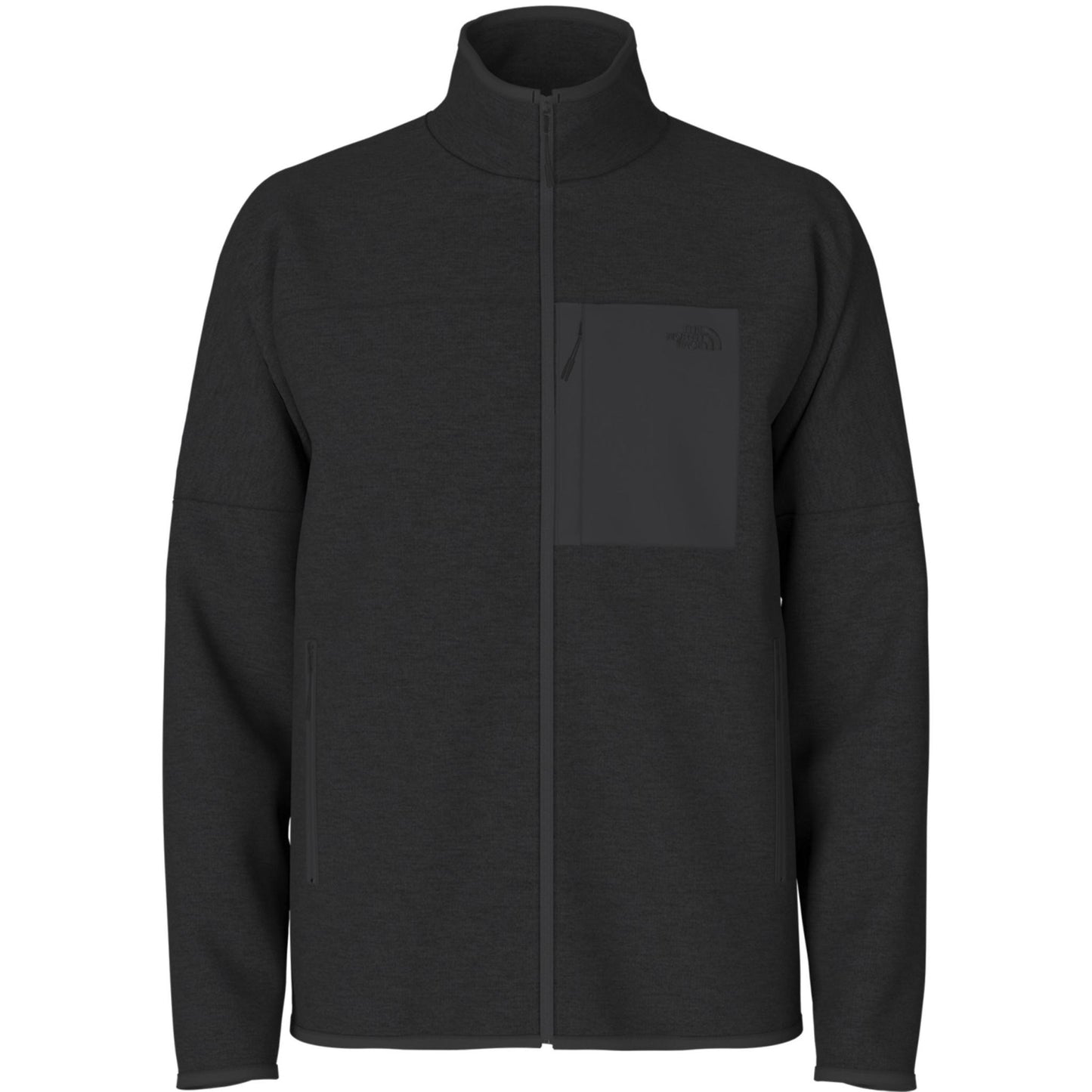THE NORTH FACE MEN'S FRONT RANGE FLEECE JACKET - TNF BLACK HEATHER - LARGE
