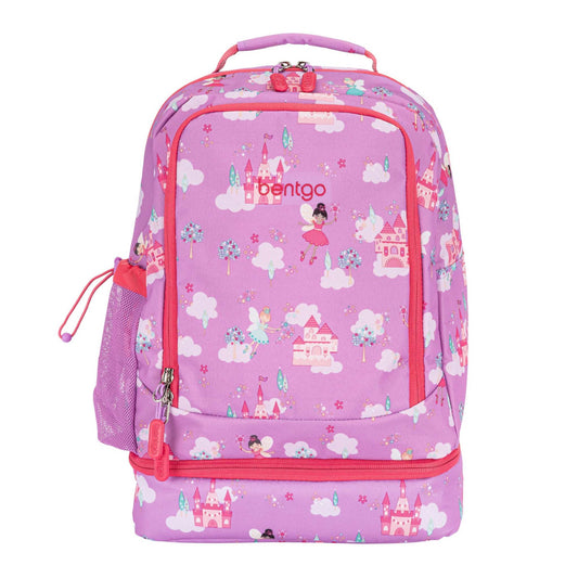 KIDS PRINTS 2-IN-1 BACKPACK & INSULATED LUNCH BAG FAIRIES