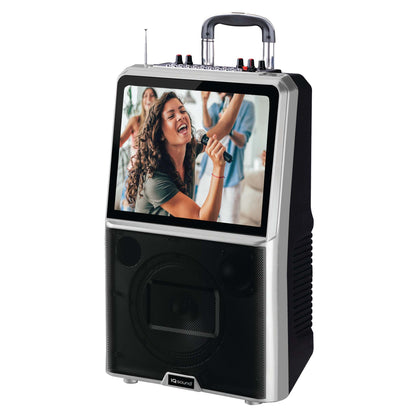 15" TOUCHSCREEN KARAOKE SYSTEM W/ 8" BUILT-IN SPEAKER