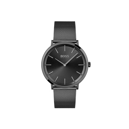 MENS SKYLINER ION-PLATED STAINLESS STEEL MESH WATCH