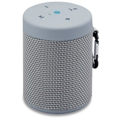 Waterproof Fabric Portable Speaker w/ Speakerphone Light Gray