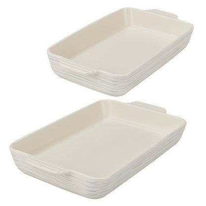 2PC BAKE IT CERAMIC RECTANGULAR BAKEWARE SET