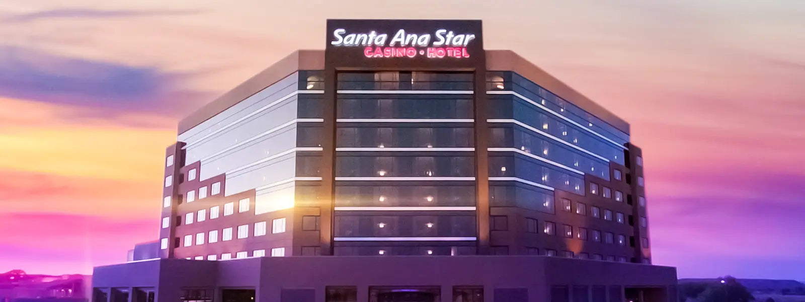 Santa Ana Star Casino Hotel at dusk